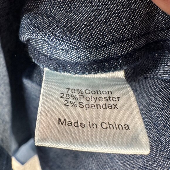 Tuckernuck Blue Denim Royal Maxi Shirt Dress size M Medium NWT - Picture 8 of 10